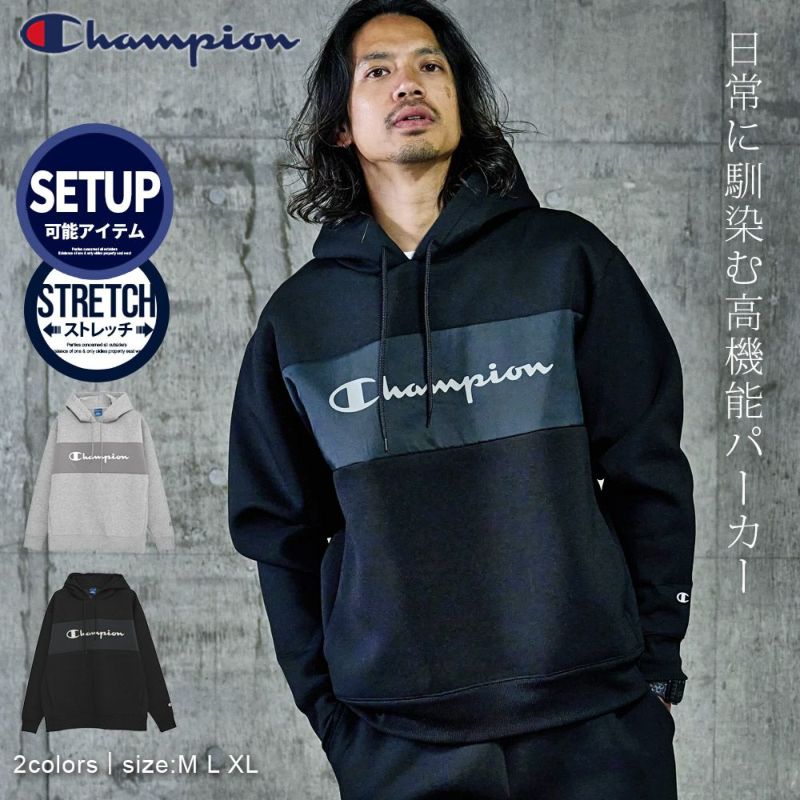 【送料無料】Champion(チャンピオン)TECH WEAVE 3LS HOODED SWEATSHIRT/全2色